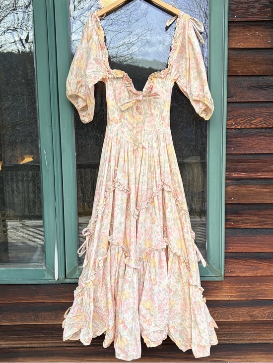 Laura Ashley Dresses & Skirts - *RARE* Laura Ashley Vintage 80s Floral Meadow Decadence Bo Peep Ball Gown Sz 10